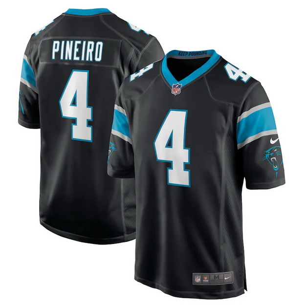 mens nike eddy pineiro black carolina panthers game player jersey